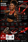 WESTORYST Wireless Neckband Earphones | Bluetooth 5.3 | 18H Battery | LED Display