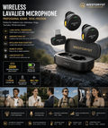 Wireless Lavalier Microphone with charging case - WESTORYST