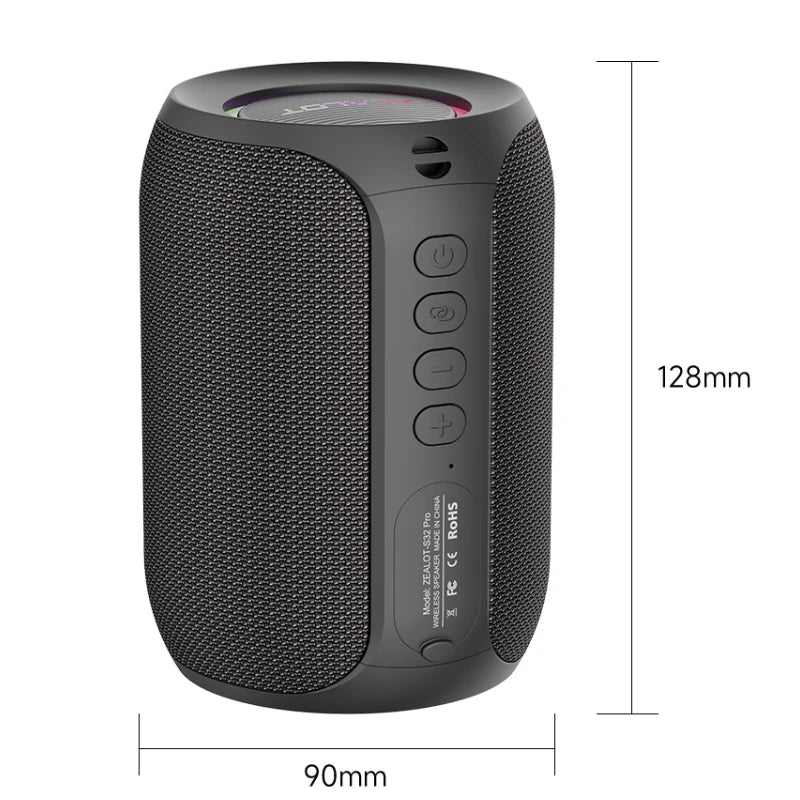 ZEALOT S32PRO — Portable Waterproof Bluetooth Speaker